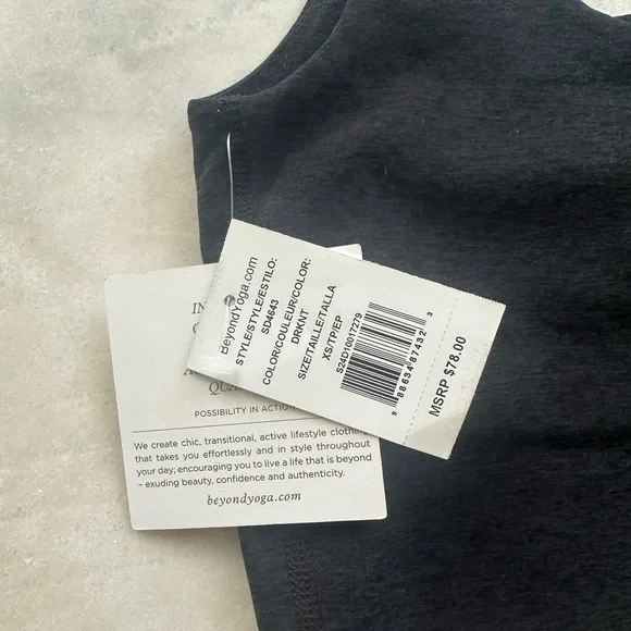 Beyond Yoga Spacedye Shapeshift Cropped Tank in Darkest Night NEW WITH TAGS - Picture 5 of 7
